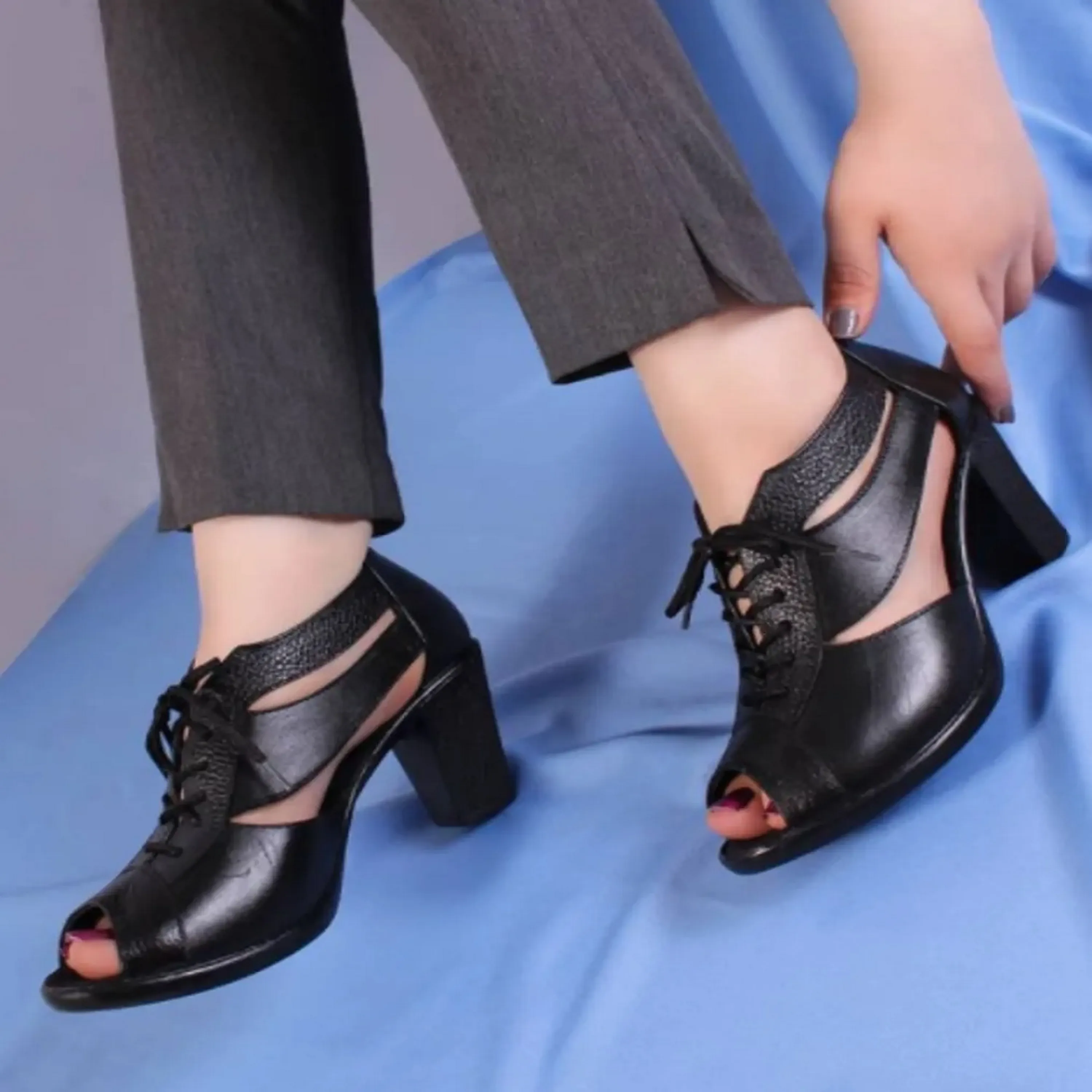 کفش چرم زنانه مدل غزال تابستونی کفش چرم زنانه مدل غزال تابستونی